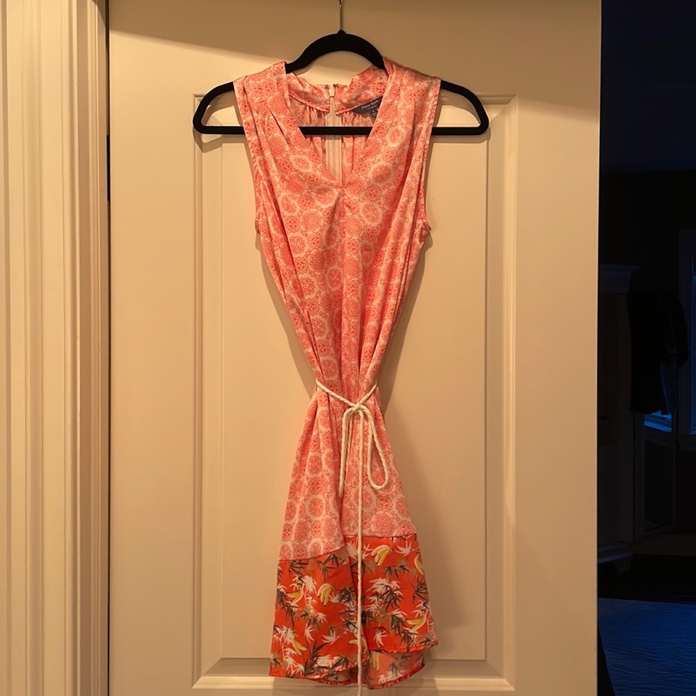 Summer orange designed light weight dress